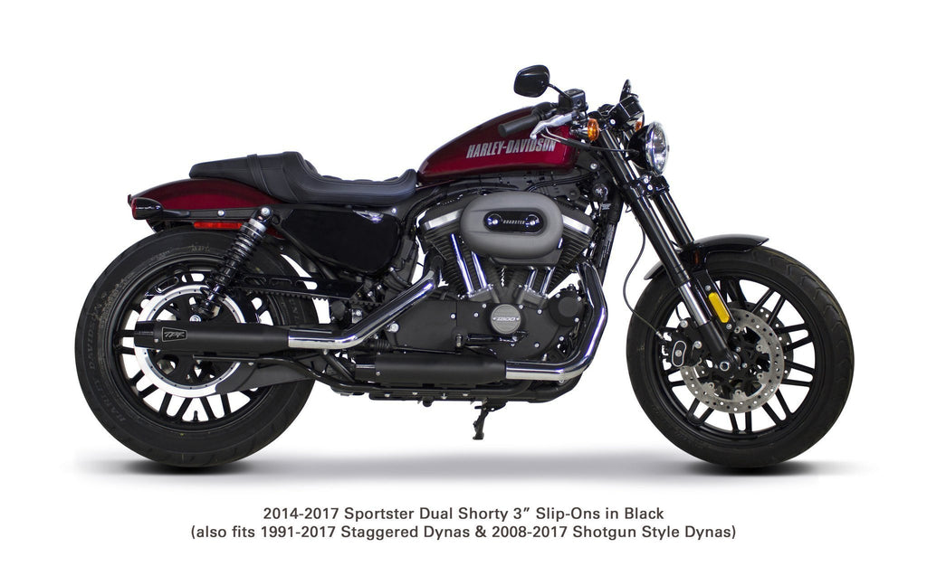 Harley Davidson Dyna (1991-2017) and Sportster (2014-2020) Dual Shorty Slip-Ons