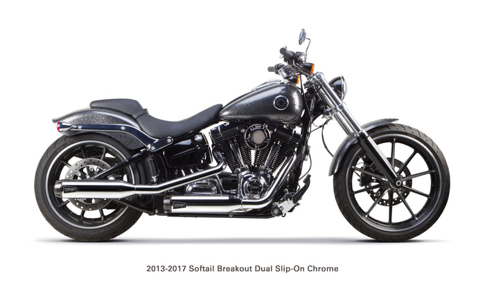 Harley Davidson Softail Breakout Comp-S Slip-On Exhaust (2013-2017) - Two Brothers Racing - TBR Canada Chrome