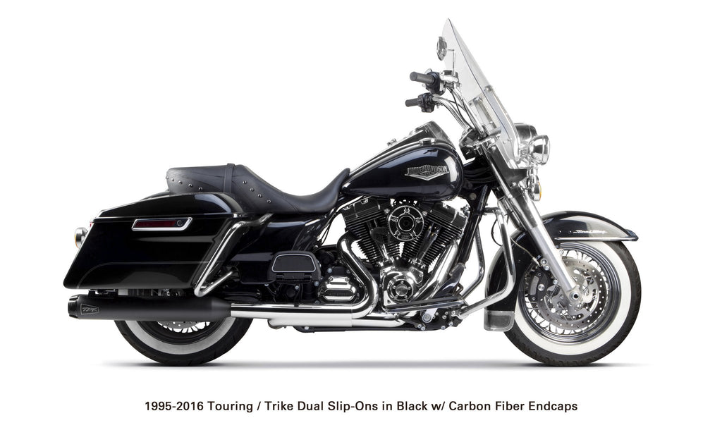 Harley Davidson TouringTrike (1995-2016) Black w Carbon Endcap - Part Number 005-3870499D-B - Two Brothers Racing TBR CANADA BIKE