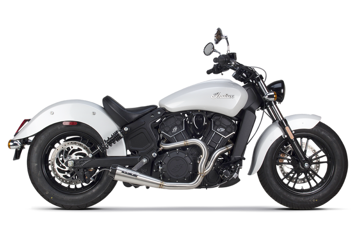 Indian Scout (2015-2020) Comp-S 2-1 Ceramic Black w/ Carbon Fiber Endcap Full System - Two Brothers Racing - TBR Canada 005-4610199-B